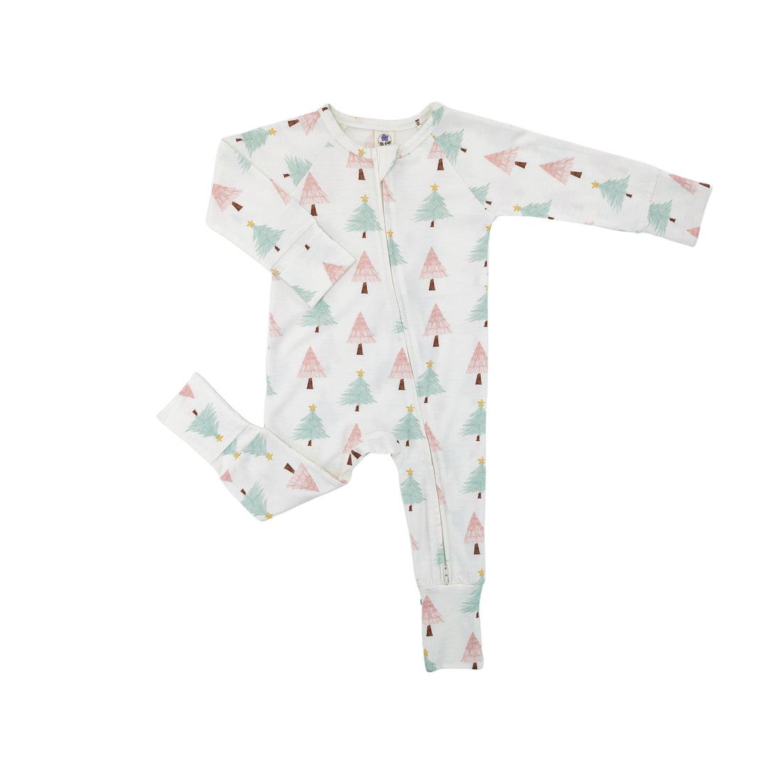Convertible Footed Romper in Tree Farm