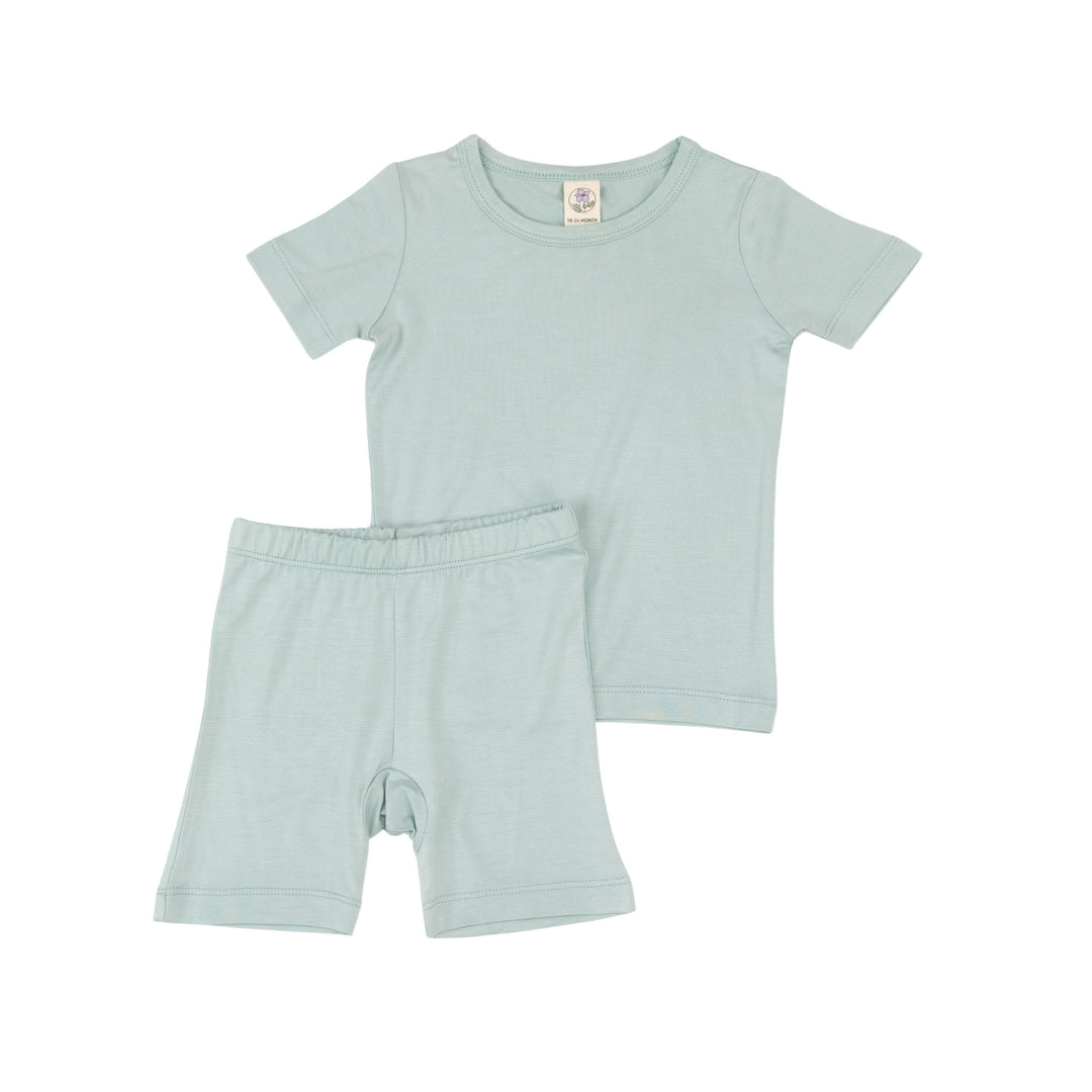 Short Pajama Set in Aqua Marine
