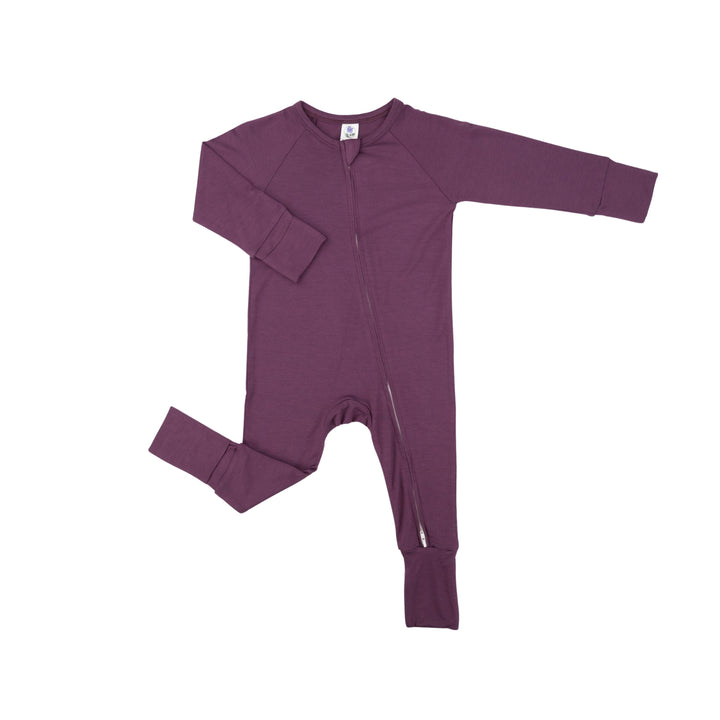 Convertible Footed Romper in Blackberry