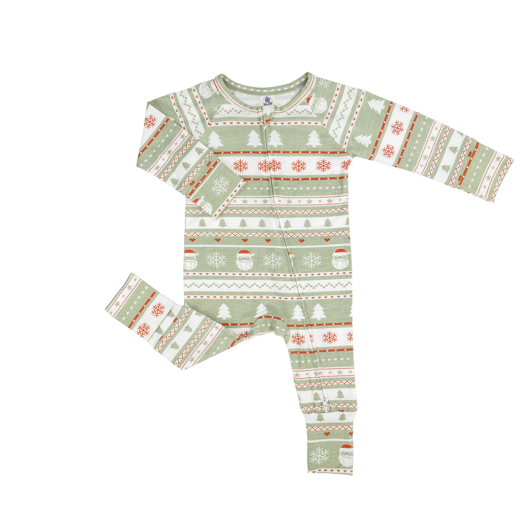 Convertible Footed Romper in Christmas Sweater