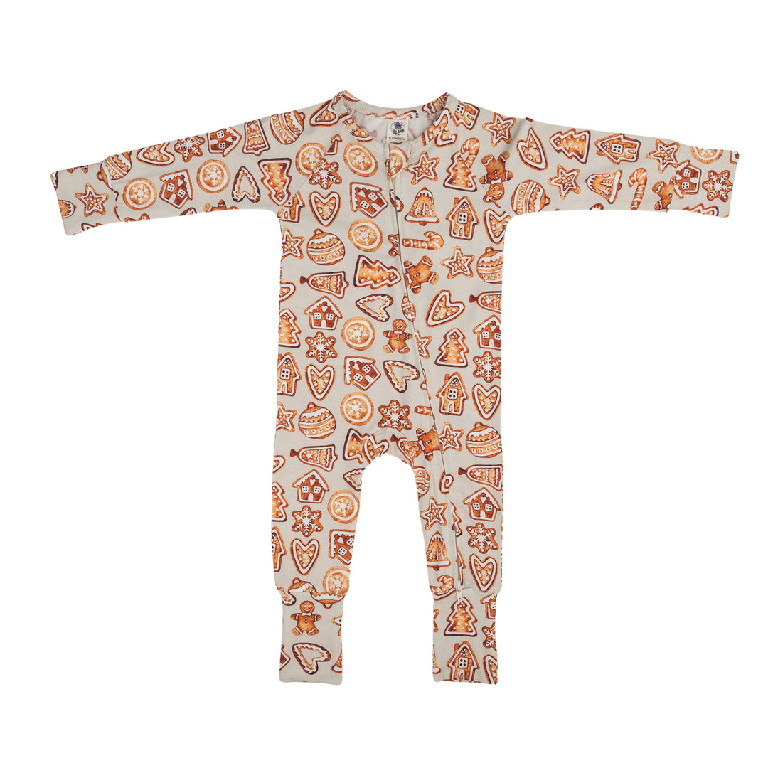 Convertible Footed Romper in Gingerbread