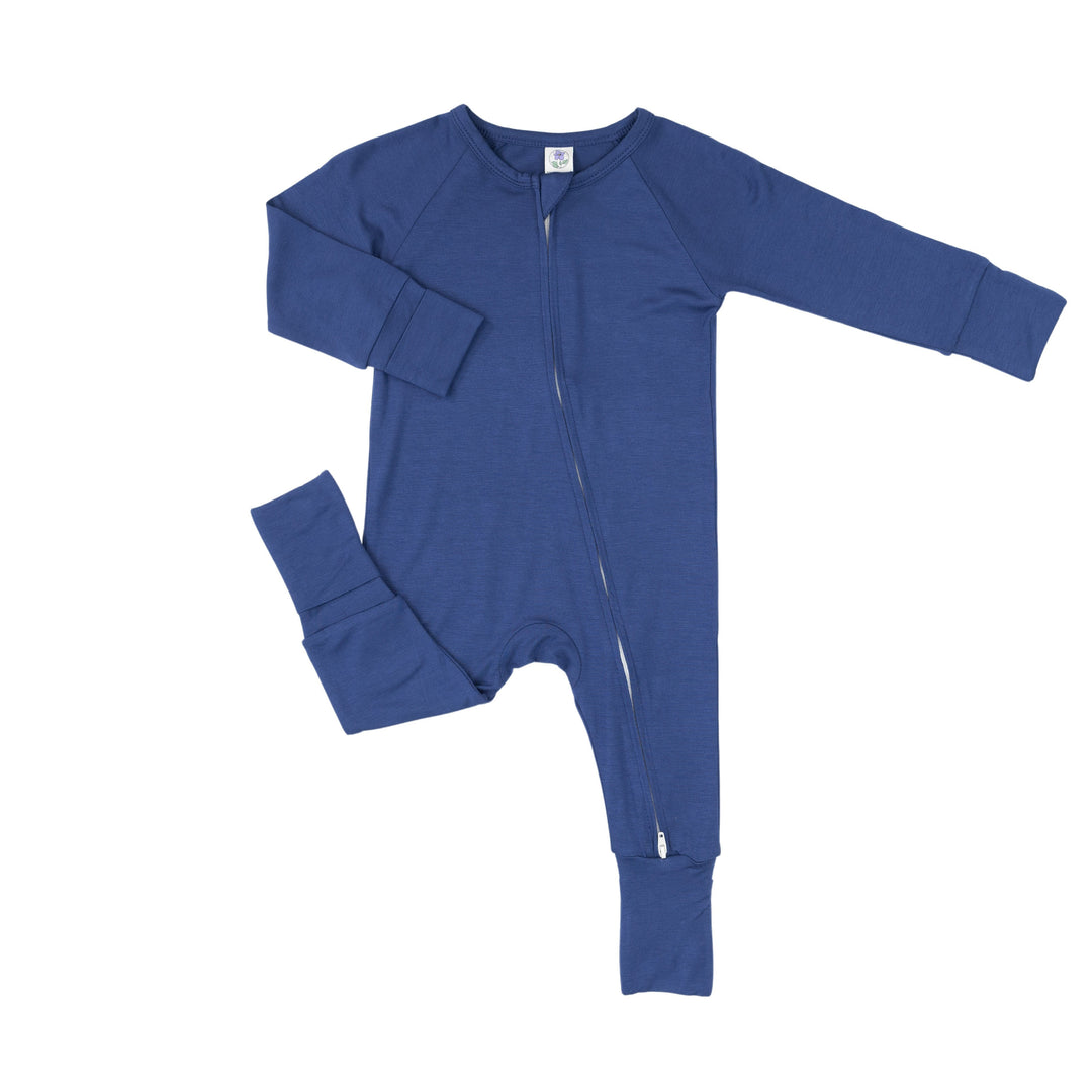Convertible Footed Romper in Captain Blue