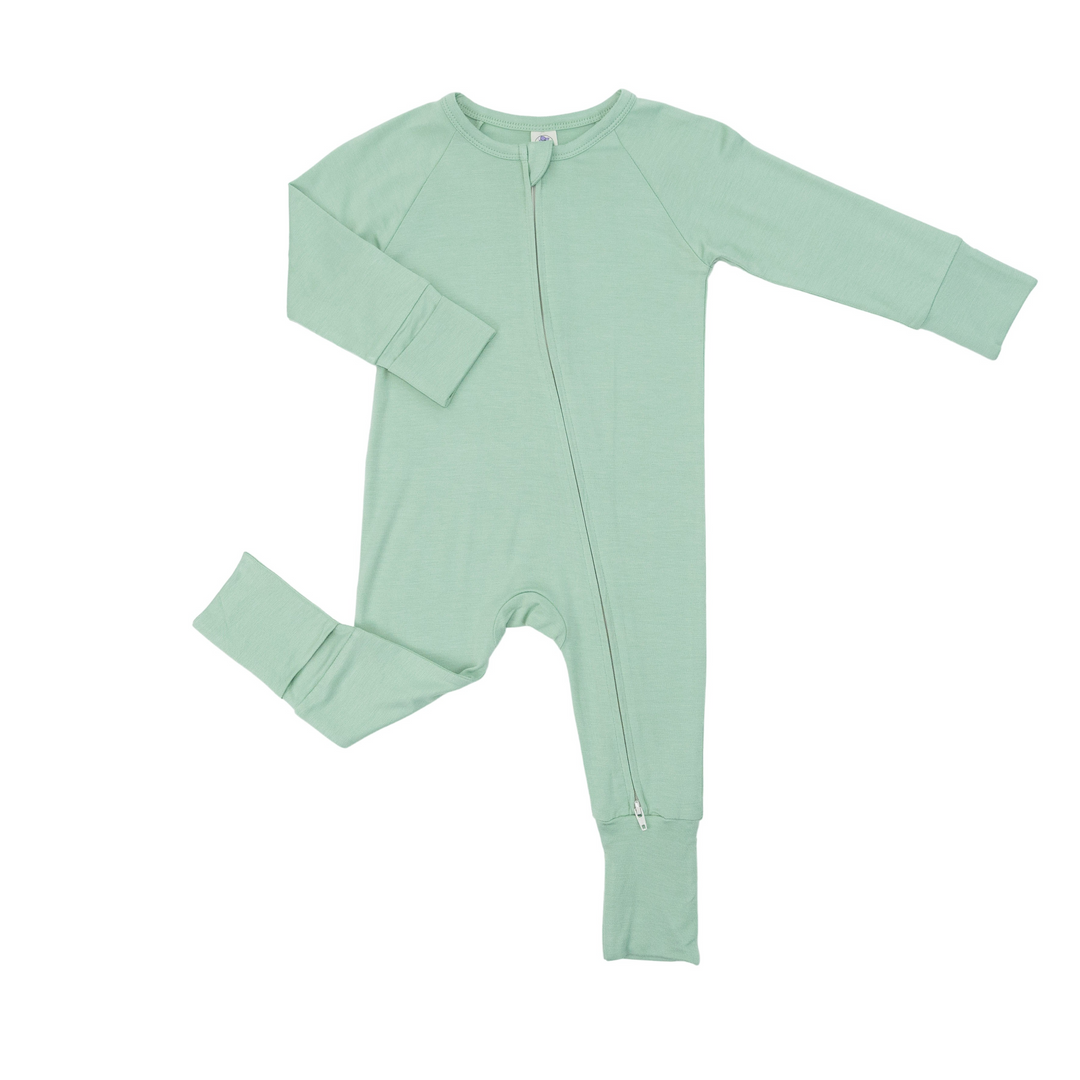 Convertible Footed Romper in Honey Dew