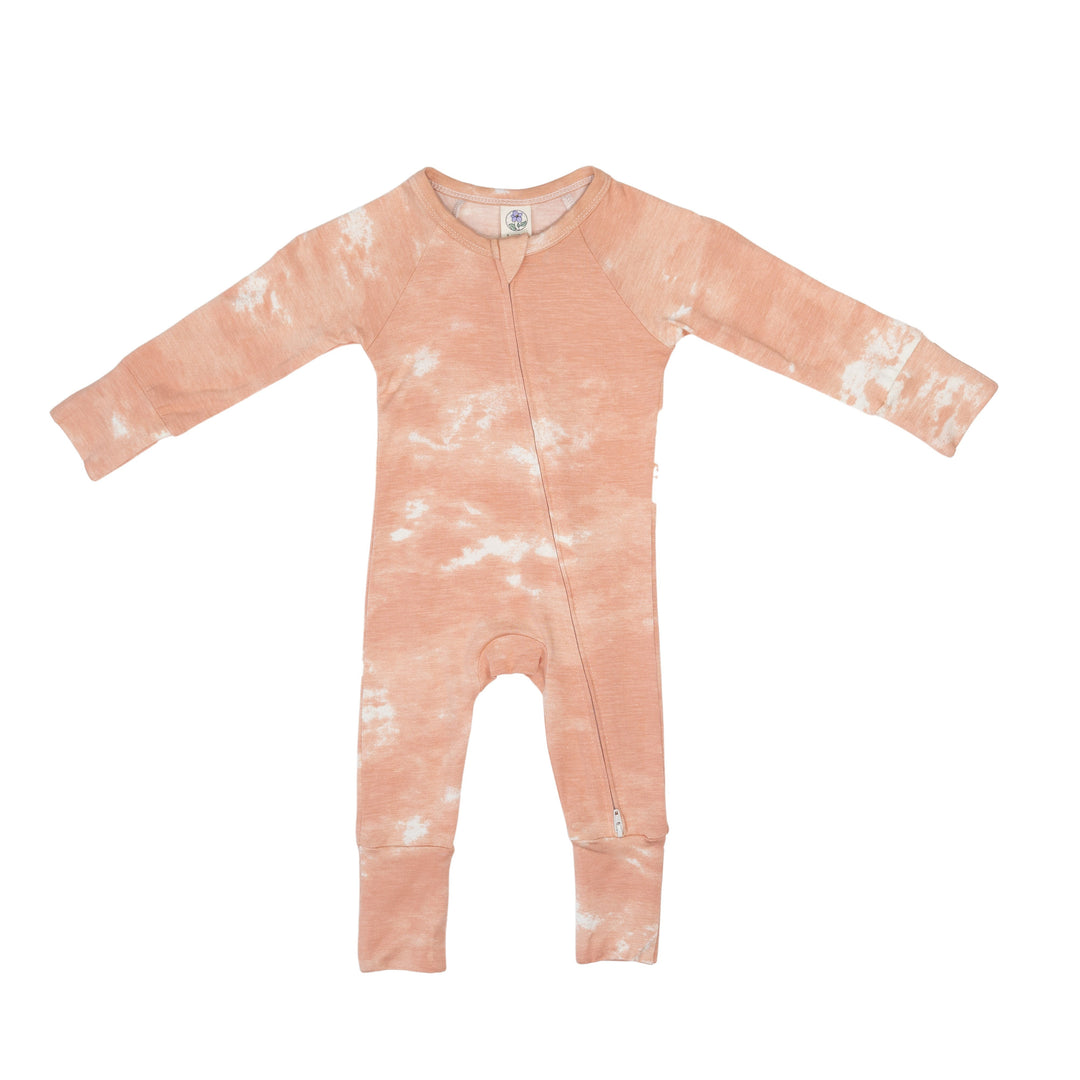 Convertible Footed Romper in Peachy Keen