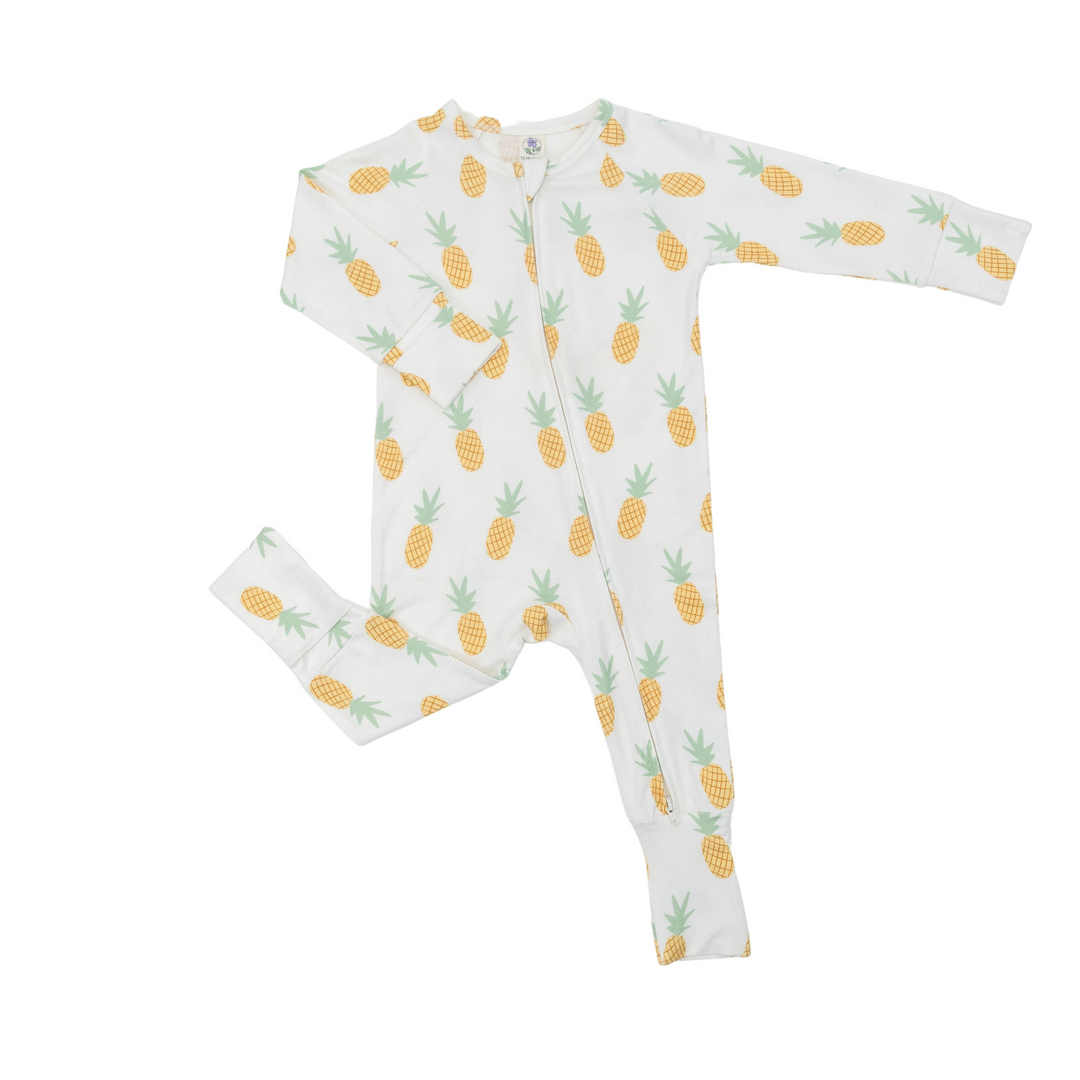 Convertible Footed Romper in Pineapple