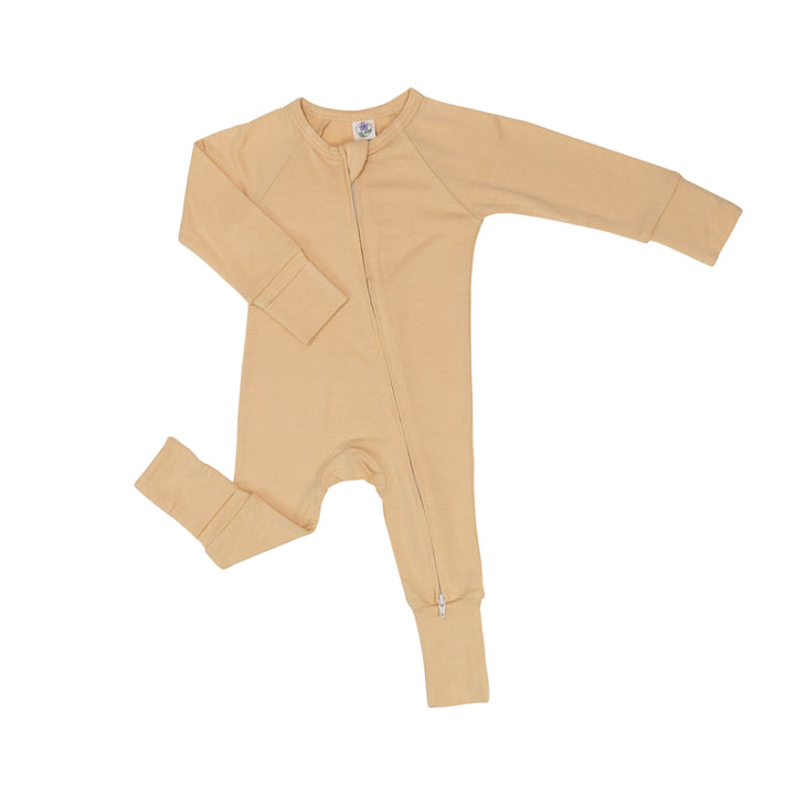 Convertible Footed Romper in Sheepskin