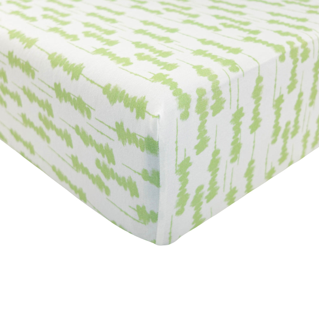 Crib Sheet in Green Shibori