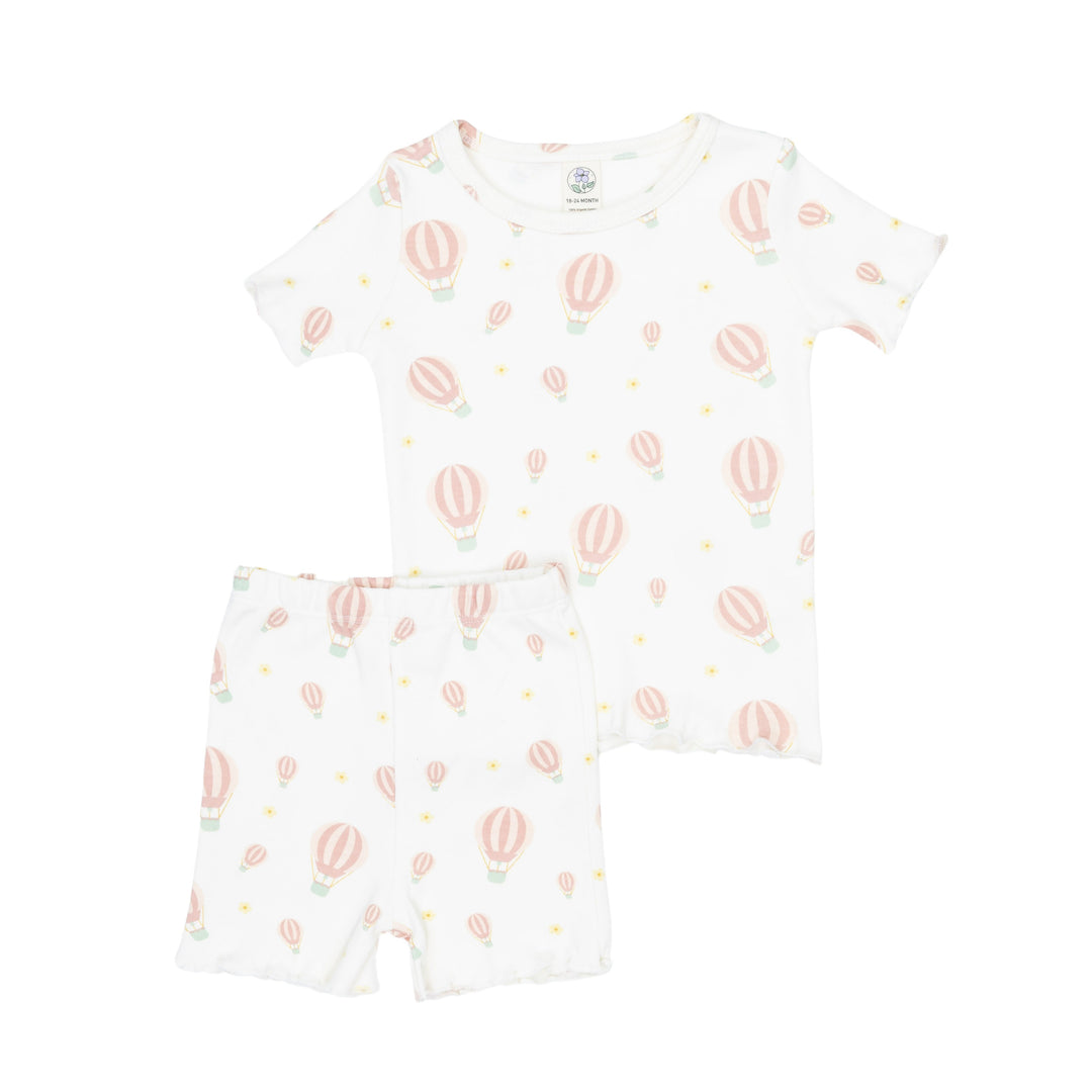 Girls Short Pajama Set in Up and Above