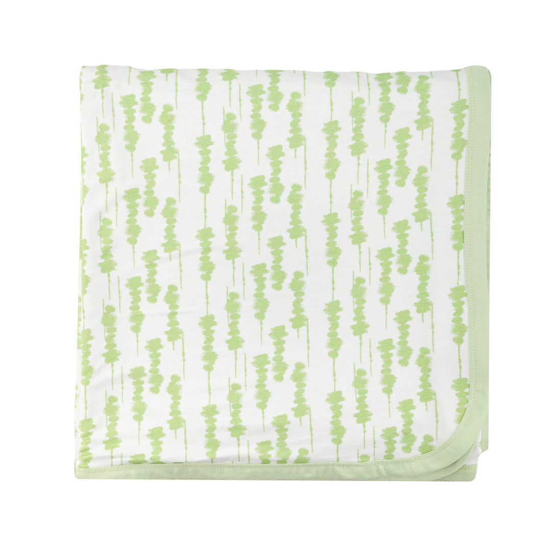 Luxury Blanket in Green Shibori