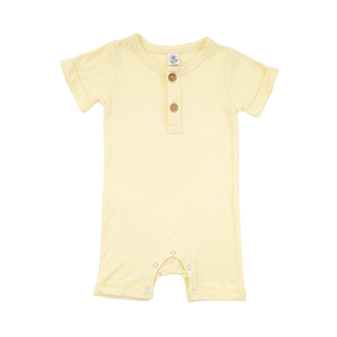 Shorty Romper in Mellow Yellow